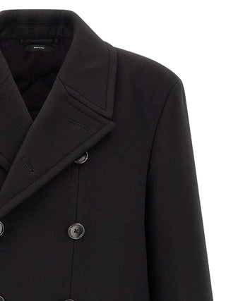 Tom Ford Black Virgin Wool Coat