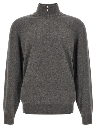 Brunello Cucinelli Gray Cashmere Cardigan