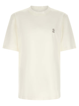 Brunello Cucinelli White Cotton T-Shirt