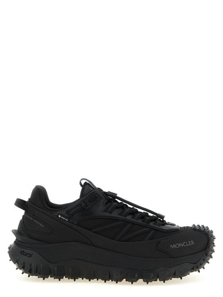 Moncler Black Leather Athletic Sneakers