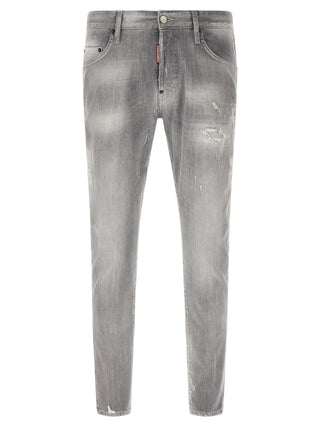 Dsquared² Gray Cotton Tapered Jeans