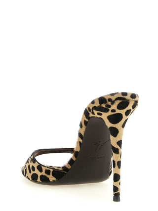 Giuseppe Zanotti Multicolor Calfskin Stiletto Heel Sandals