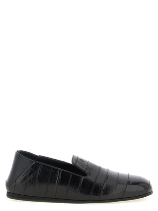 Giuseppe Zanotti Black Leather Slip-On Loafers