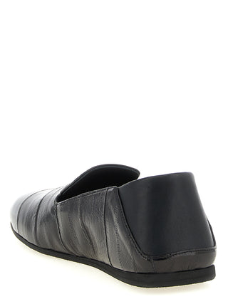 Giuseppe Zanotti Black Leather Slip-On Loafers