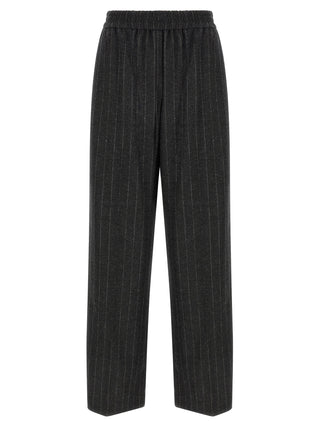 Brunello Cucinelli Gray Virgin Wool Casual Pants