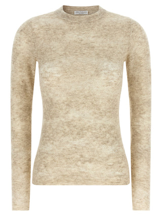 Brunello Cucinelli Beige Silk Cardigan