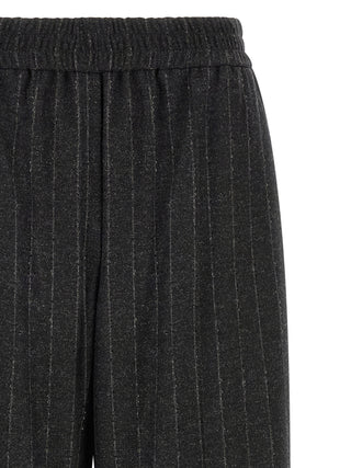 Brunello Cucinelli Gray Virgin Wool Casual Pants