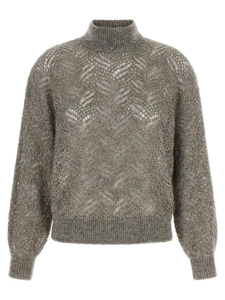 Brunello Cucinelli Gray Polyamide Cardigan
