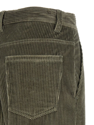 Brunello Cucinelli Bicolor Cotton Flared Pants