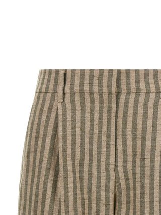 Brunello Cucinelli Striped Linen Bermuda Shorts