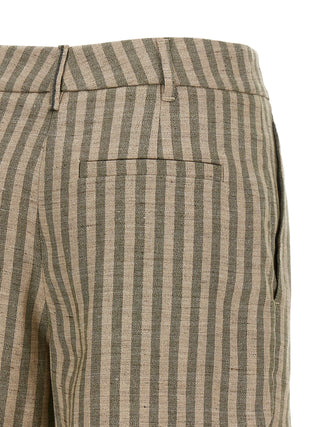 Brunello Cucinelli Striped Linen Bermuda Shorts
