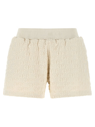 Off-White Beige Cotton Bermuda Shorts