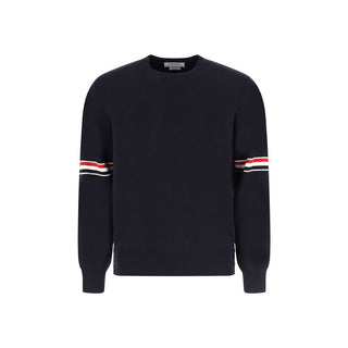 Thom Browne Blue Cotton Sweatshirt