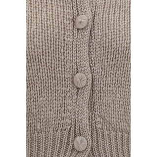 Forte_Forte Beige Silk Cardigan