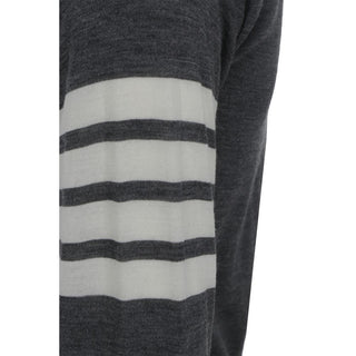 Thom Browne Gray Fleece Wool Cardigan