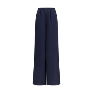 Max Mara Blue Silk Casual Pants