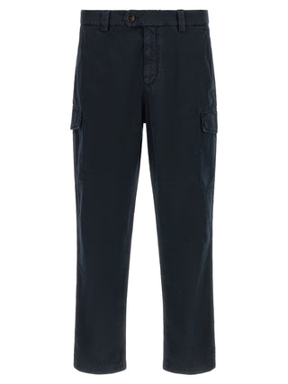 Brunello Cucinelli Blue Cotton Cargo Pants