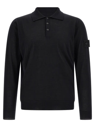 Stone Island Black Virgin Wool Cardigan
