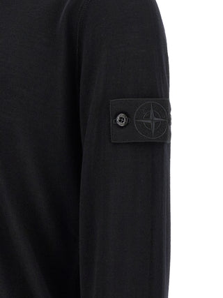 Stone Island Black Virgin Wool Cardigan