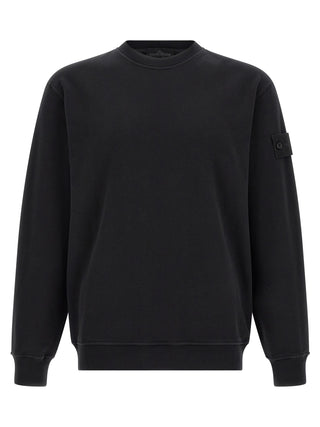 Stone Island Black Cotton Sweatshirt