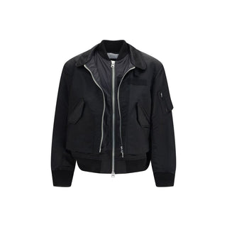 Sacai Black Cotton Bomber