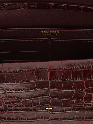 Tom Ford Bordeaux Calfskin Clutch Bag