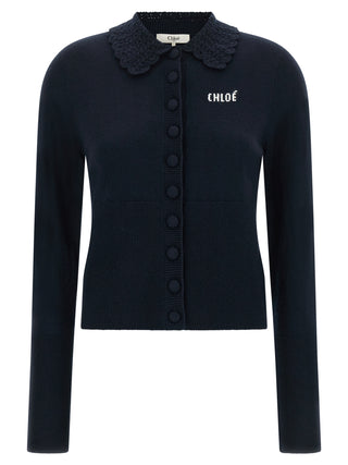 Chloé Blue Wool Cardigan