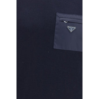 Prada Blue Wool Oves Aries Sweatshirt