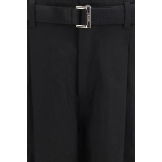 Sacai Black Cotton Chino Pants