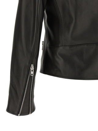 Maison Margiela Black Lamb Leather Leather Jacket