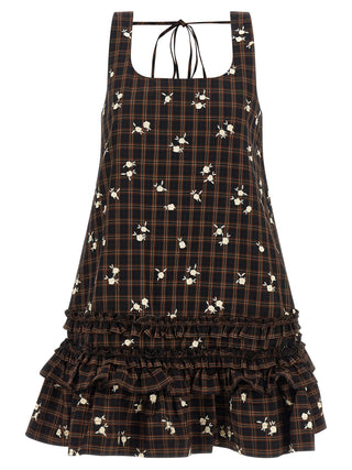 Ganni Brown Organic Cotton Short Dress