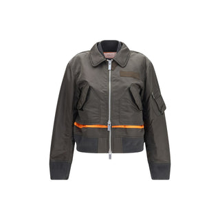 Sacai Double-Zip Nylon Twill Bomber Jacket