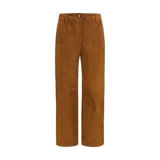 Magda Butrym Straight-Leg Corduroy-Effect Leather Pants
