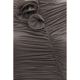 Magda Butrym Draped High-Neck Midi Dress