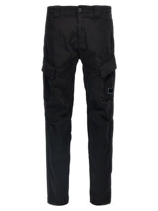 C.P. Company Black Cotton Cargo Pants