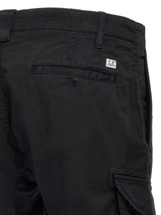 C.P. Company Black Cotton Cargo Pants