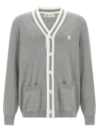 Brunello Cucinelli Gray Cotton Cardigan
