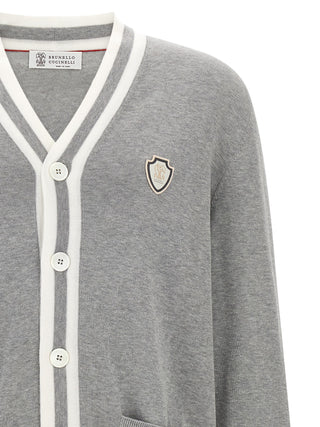 Brunello Cucinelli Gray Cotton Cardigan