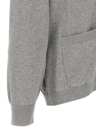 Brunello Cucinelli Gray Cotton Cardigan