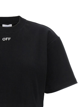 Off-White Black Cotton T-Shirt