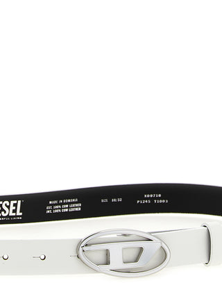 Diesel White Leather Regular Belt