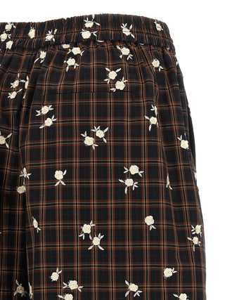 Ganni Brown Organic Cotton Bermuda Shorts