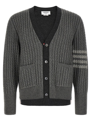 Thom Browne Gray Virgin Wool Cardigan