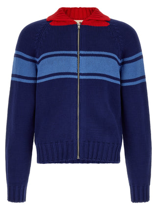 Marni Blue Cotton Cardigan