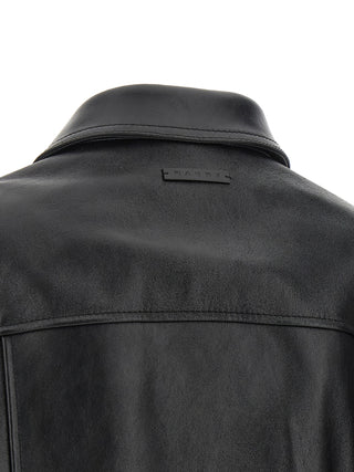 Marni Black Calfskin Leather Jacket