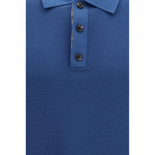 Burberry Blue Wool Oves Aries Polo Shirt