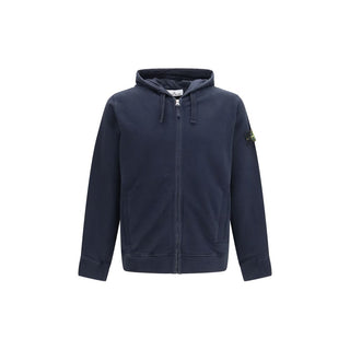 Stone Island Blue Cotton Sweatshirt