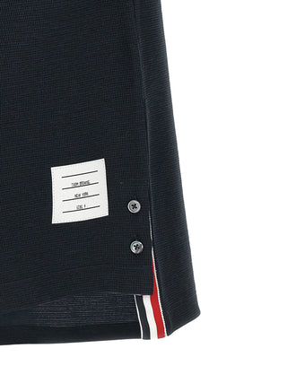 Thom Browne Blue Cotton Polo Shirt