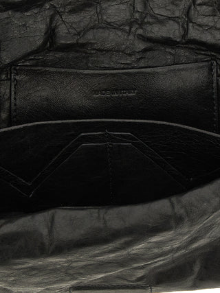 Rick Owens Black Lamb Leather Clutch Bag