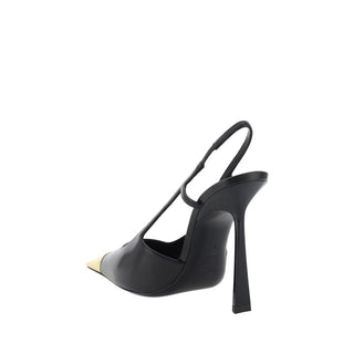Saint Laurent Black Lamb High Heel Pumps